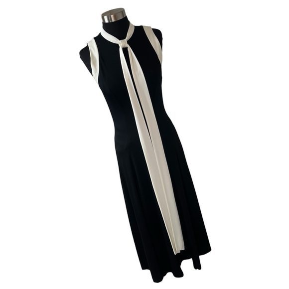 Vintage 60s Alison Ayres Original sleeveless maxi dress long neck tie 10 ILGWU - Picture 2 of 16